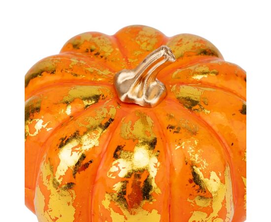 Декоративная тыква "Золотой блеск", 14 см, изображение 2 ᐒ купить на  ❤ Like7km.com.ua