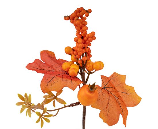 Искусственная ветвь "Осенний урожай", 24 см, изображение 2 ᐒ купить на  ❤ Like7km.com.ua