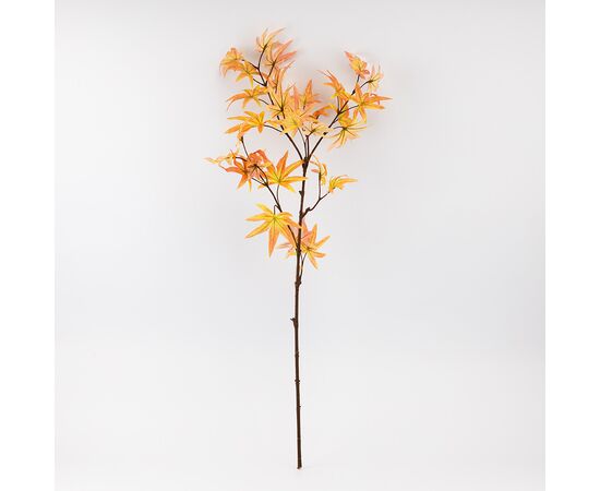Искусственная ветка "Клен осенний", желтая, 85 см, изображение 2 ᐒ купить на  ❤ Like7km.com.ua