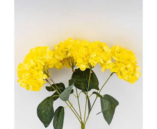 Букет гортензий, 5 бутонов, желтый, 44 см, изображение 3 ᐒ купить на  ❤ Like7km.com.ua