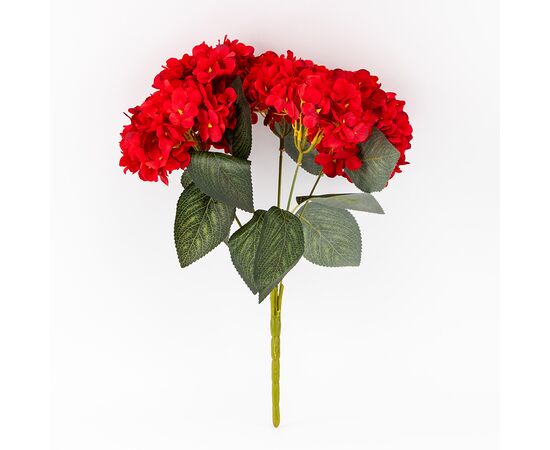 Букет гортензий, 5 бутонов, красный, 44 см, изображение 2 ᐒ купить на  ❤ Like7km.com.ua