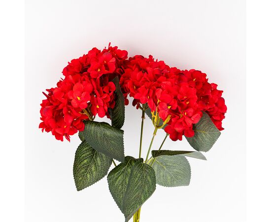 Букет гортензий, 5 бутонов, красный, 44 см, изображение 3 ᐒ купить на  ❤ Like7km.com.ua