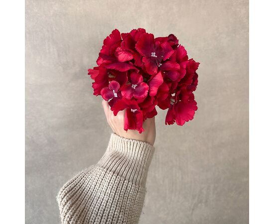 Головка гортензии, красная, 16 см, изображение 4 ᐒ купить на  ❤ Like7km.com.ua