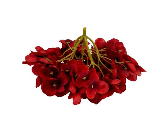 Головка гортензии мелкоцветная, красная, 14 см, изображение 3 ᐒ купить на  ❤ Like7km.com.ua