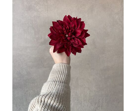 Головка георгина, бордовая, 15 см, изображение 4 ᐒ купить на  ❤ Like7km.com.ua