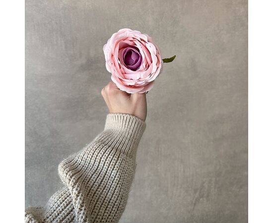 Головка розы, розово-сиреневая, 9 см, изображение 4 ᐒ купить на  ❤ Like7km.com.ua