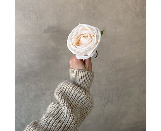 Головка розы, кремовая, 9 см, изображение 4 ᐒ купить на  ❤ Like7km.com.ua