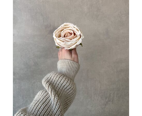 Головка розы, бежевая, 9 см, изображение 4 ᐒ купить на  ❤ Like7km.com.ua