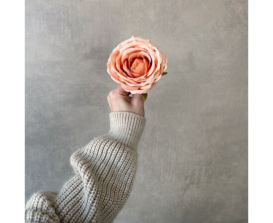 Головка розы, оранжевая, 9 см, изображение 4 ᐒ купить на  ❤ Like7km.com.ua