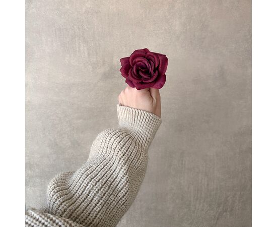 Головка розы, бордовая, 7,5 см, изображение 4 ᐒ купить на  ❤ Like7km.com.ua