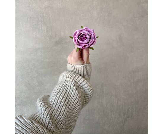 Головка розы, лиловая, 6 см, изображение 4 ᐒ купить на  ❤ Like7km.com.ua