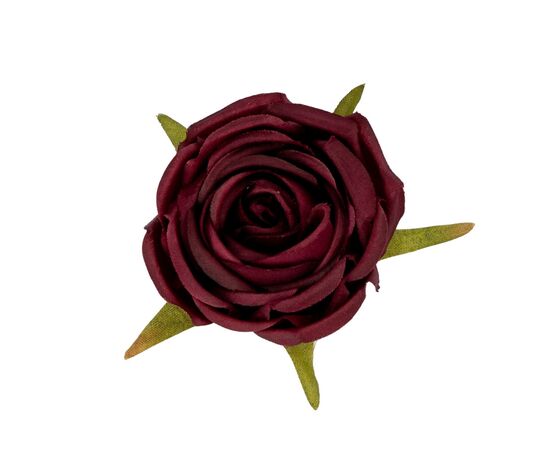 Головка розы, бордовая, 6 см, изображение 2 ᐒ купить на  ❤ Like7km.com.ua