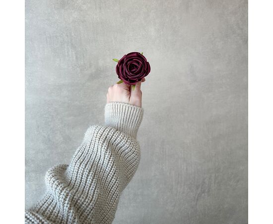 Головка розы, бордовая, 6 см, изображение 4 ᐒ купить на  ❤ Like7km.com.ua