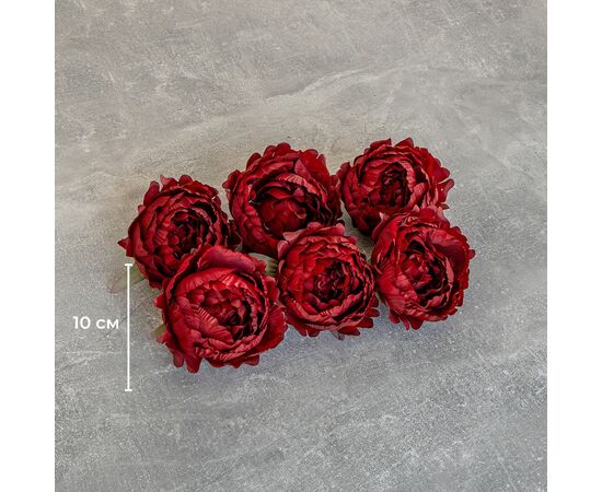 Головка пиона, бордовая, 10 см, изображение 4 ᐒ купить на  ❤ Like7km.com.ua