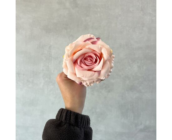 Головка розы, розовая, 10 см, изображение 4 ᐒ купить на  ❤ Like7km.com.ua