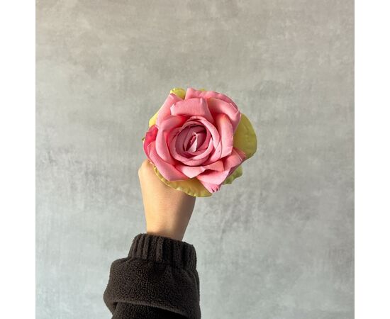 Головка розы, розово-зеленая, 10 см., изображение 5 ᐒ купить на  ❤ Like7km.com.ua
