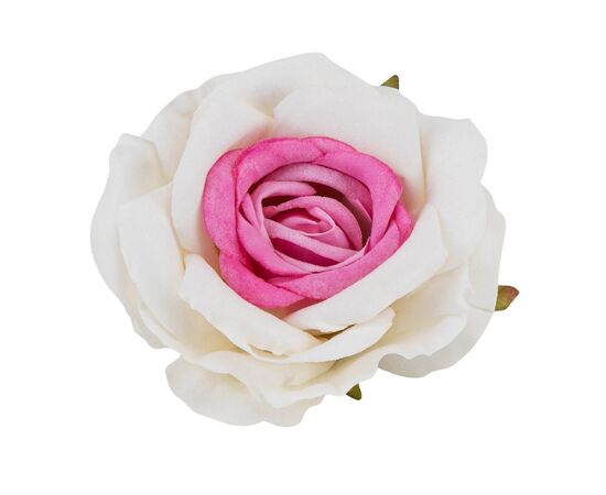 Головка розы, бело-розовая, 10 см, изображение 3 ᐒ купить на  ❤ Like7km.com.ua