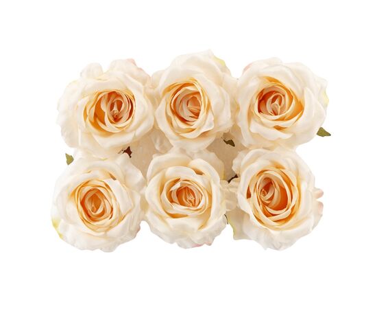 Головка розы, белая, 9 см, изображение 2 ᐒ купить на  ❤ Like7km.com.ua