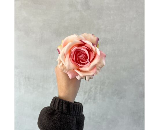 Головка розы, розовая, 9 см, изображение 5 ᐒ купить на  ❤ Like7km.com.ua