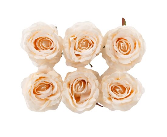 Головка розы, белая, 8 см, изображение 2 ᐒ купить на  ❤ Like7km.com.ua