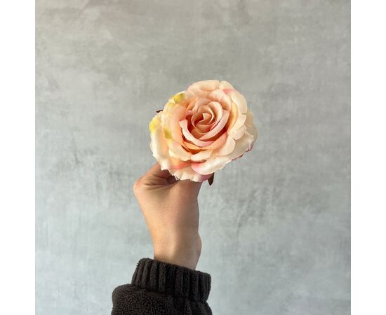 Головка розы, бежевая(крем), 8 см, изображение 5 ᐒ купить на  ❤ Like7km.com.ua