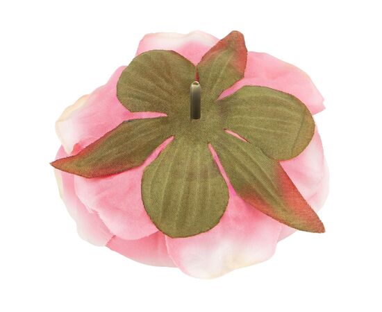 Головка розы, розово-белая, 8 см, изображение 4 ᐒ купить на  ❤ Like7km.com.ua