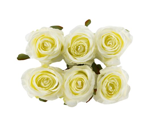 Головка розы, белая, 8см, изображение 2 ᐒ купить на  ❤ Like7km.com.ua