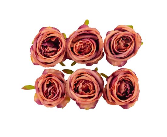 Головка розы, сиренево-розовая, 9 см, изображение 2 ᐒ купить на  ❤ Like7km.com.ua