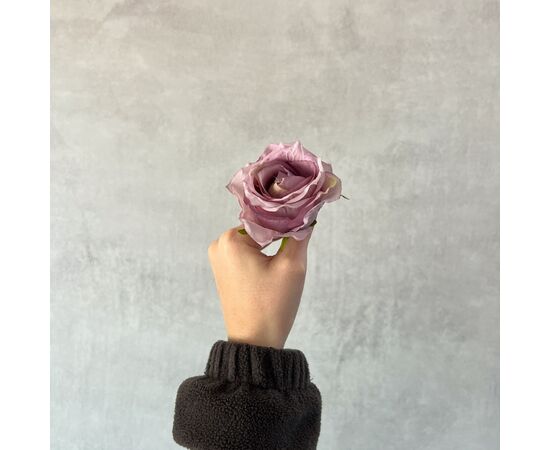Головка розы, светло-сиреневая, 7 см, изображение 5 ᐒ купить на  ❤ Like7km.com.ua