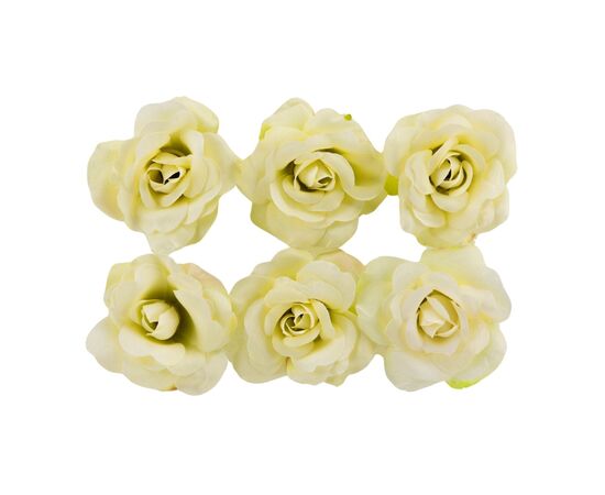 Головка розы, белая, 5 см, изображение 2 ᐒ купить на  ❤ Like7km.com.ua