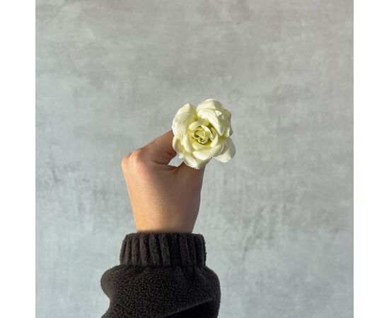 Головка розы, белая, 5 см, изображение 5 ᐒ купить на  ❤ Like7km.com.ua