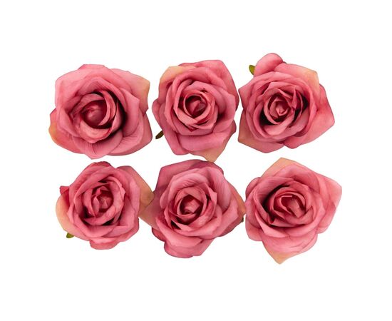 Головка розы, темно-розовая, 8 см, изображение 2 ᐒ купить на  ❤ Like7km.com.ua