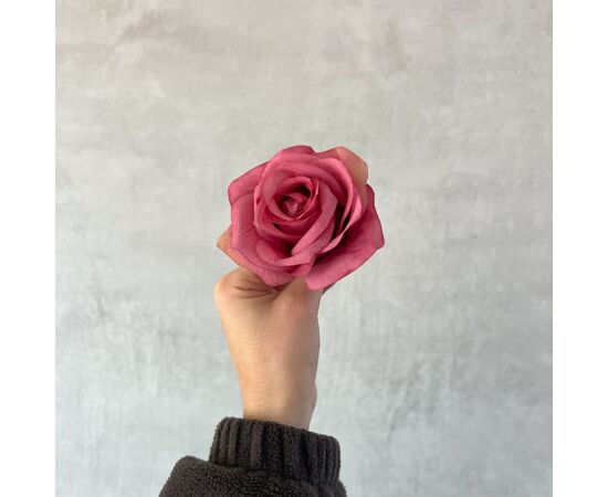 Головка розы, темно-розовая, 8 см, изображение 5 ᐒ купить на  ❤ Like7km.com.ua