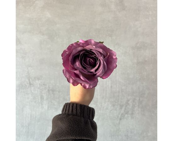 Головка розы, темно-сиреневая, 9 см, изображение 5 ᐒ купить на  ❤ Like7km.com.ua