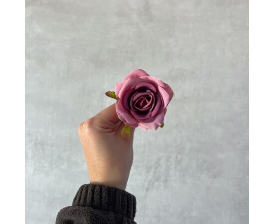 Головка розы, темно-розовая, 6 см, изображение 5 ᐒ купить на  ❤ Like7km.com.ua