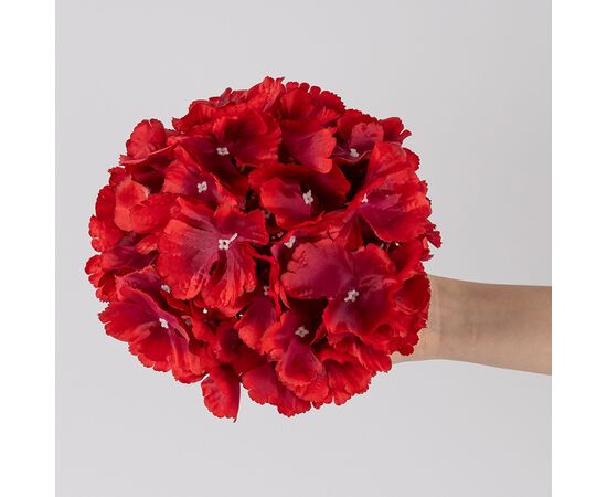 Головка гортензии, красная, 20 см, изображение 4 ᐒ купить на  ❤ Like7km.com.ua