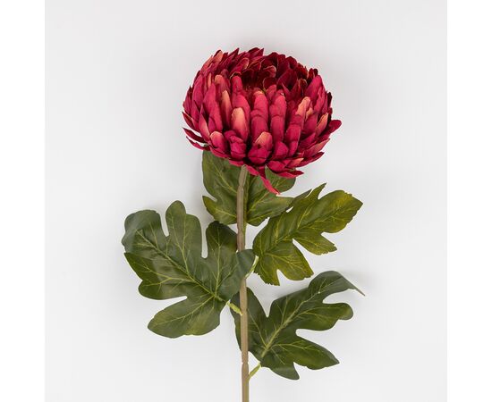Искусственная хризантема, бордовая, 72 см, изображение 2 ᐒ купить на  ❤ Like7km.com.ua