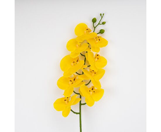 Искусственная орхидея, желтая, 95 см, изображение 2 ᐒ купить на  ❤ Like7km.com.ua