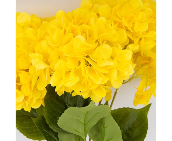 Букет гортензий, 5 бутонов, желтый, 48 см, изображение 2 ᐒ купить на  ❤ Like7km.com.ua