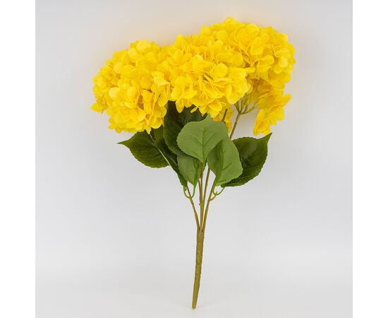 Букет гортензий, 5 бутонов, желтый, 48 см, изображение 3 ᐒ купить на  ❤ Like7km.com.ua