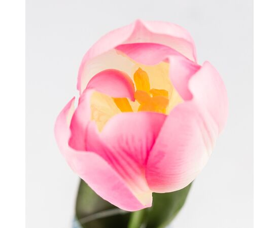 Искусственный тюльпан с эффектом живого прикосновения, кремово-розовый, 45 см, изображение 3 ᐒ купить на  ❤ Like7km.com.ua