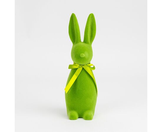 Фигурка флоковая "Пасхальный зайчик", зеленая, 30 см, изображение 3 ᐒ купить на  ❤ Like7km.com.ua