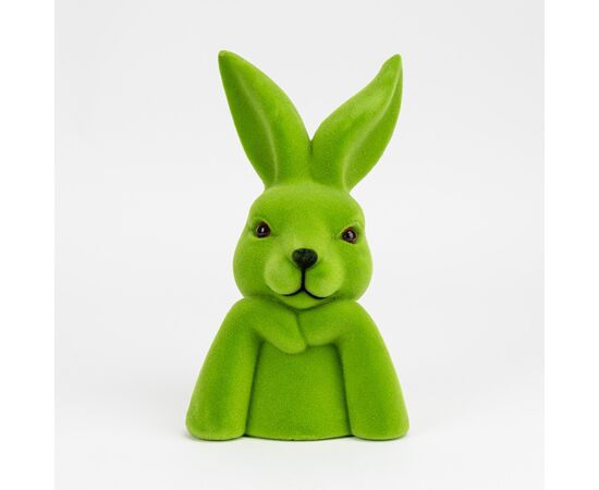 Фигурка флоковая "Пасхальный зайчик", зеленая, 25 см, изображение 3 ᐒ купить на  ❤ Like7km.com.ua