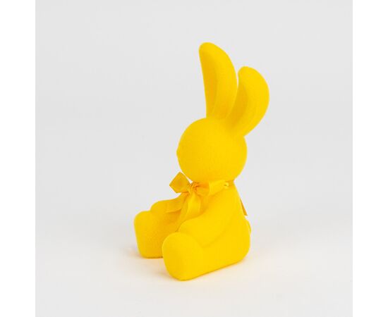 Фигурка флоковая "Пасхальный зайчик", желтая, 15 см, изображение 2 ᐒ купить на  ❤ Like7km.com.ua
