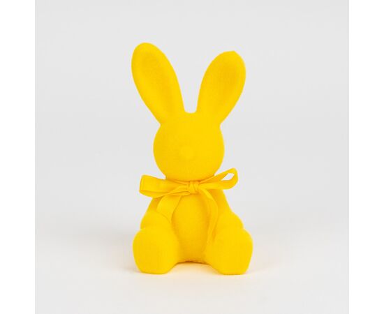 Фигурка флоковая "Пасхальный зайчик", желтая, 15 см, изображение 3 ᐒ купить на  ❤ Like7km.com.ua