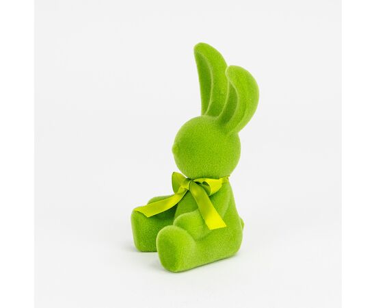 Фигурка флоковая "Пасхальный зайчик", зеленая, 15 см, изображение 2 ᐒ купить на  ❤ Like7km.com.ua