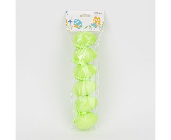 Набор из 6 подвесных флоковых крашанок, зеленый, 6 см, изображение 4 ᐒ купить на  ❤ Like7km.com.ua