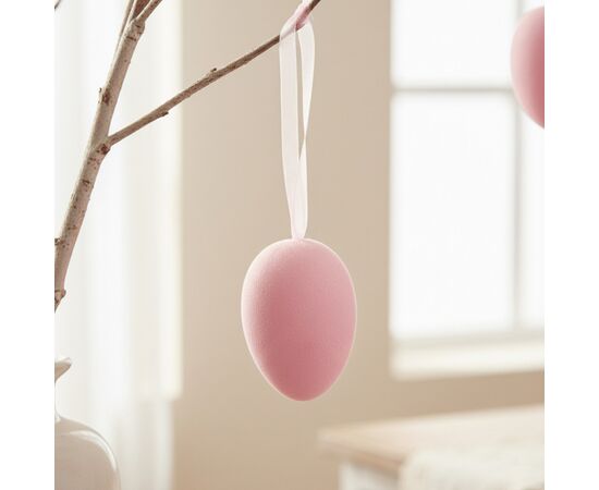 Набор из 5 подвесных флоковых крашанок, розовый, 7 см, изображение 3 ᐒ купить на  ❤ Like7km.com.ua