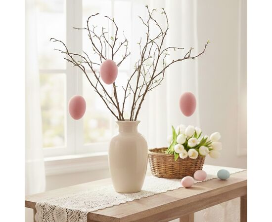 Набор из 3 подвесных флоковых крашанок, розовый, 9,5 см, изображение 4 ᐒ купить на  ❤ Like7km.com.ua