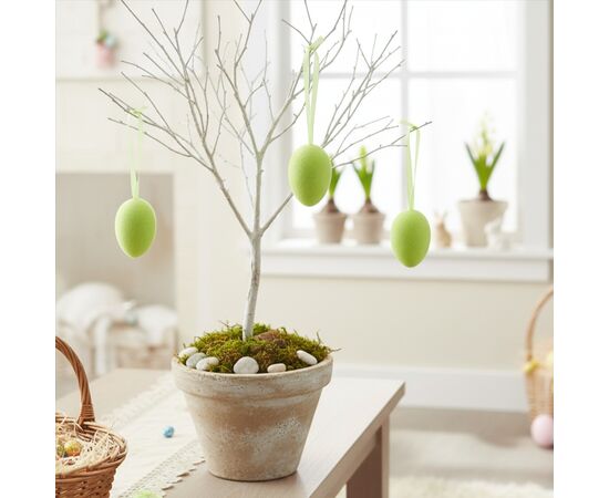 Набор из 3 подвесных флоковых крашанок, зеленый, 9,5 см, изображение 4 ᐒ купить на  ❤ Like7km.com.ua